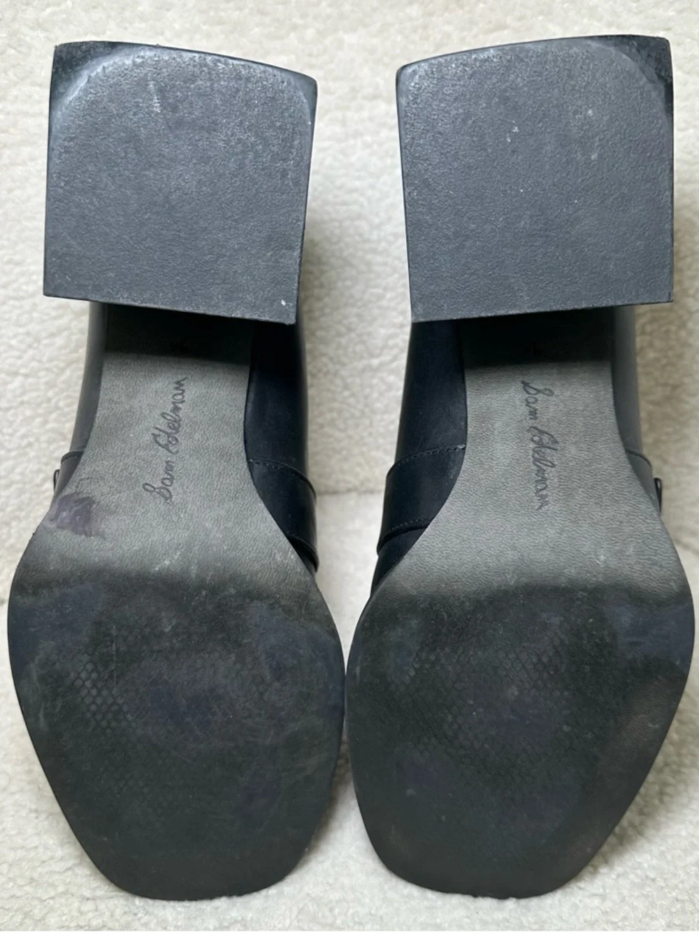 Sam Edelman Black‎ Leather Kiltie Chunky Loafer Preppy Academic Lolita Dark 9.5